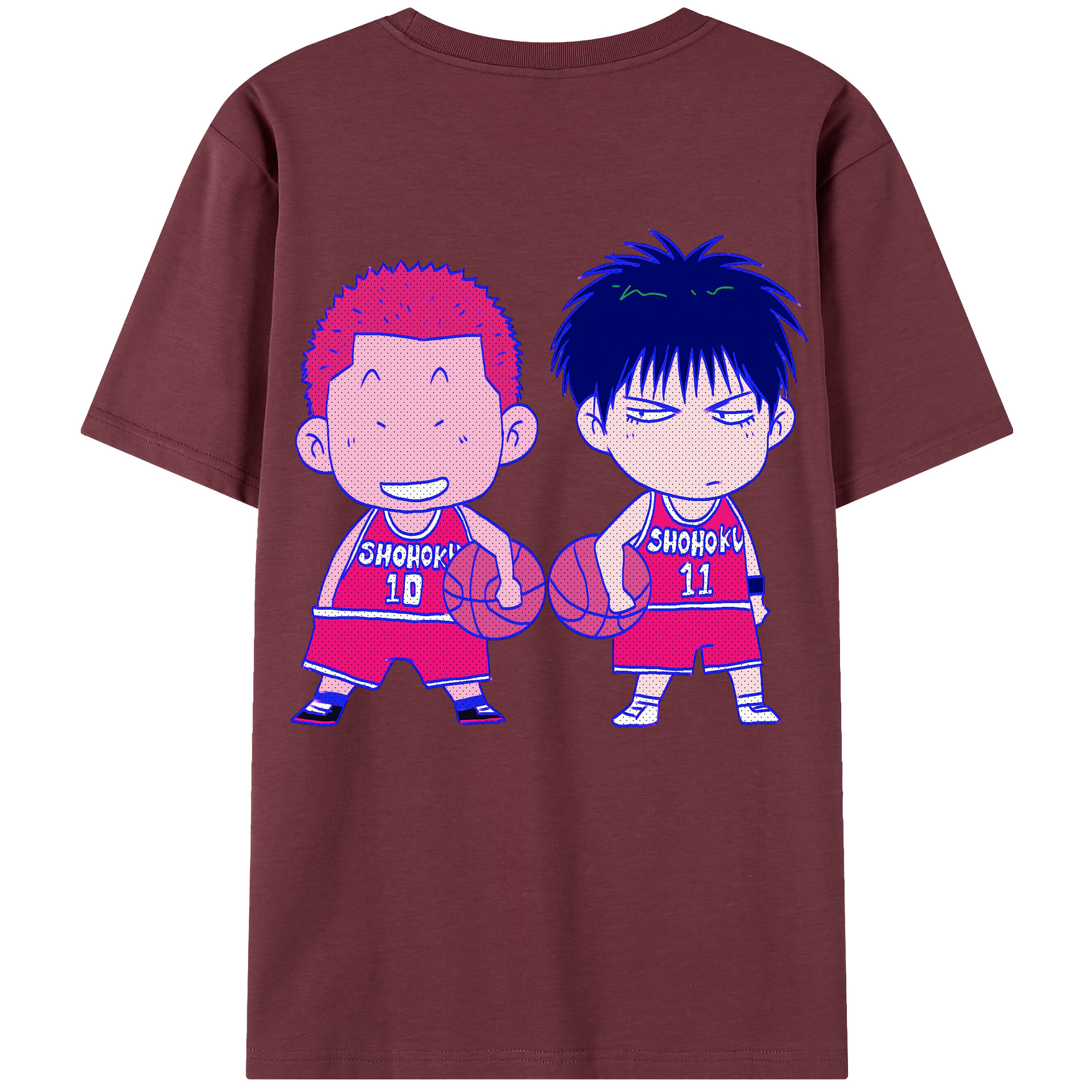 SLAM DUNK／スラムダンク 綿100％半袖Tシャツ（背面プリント）